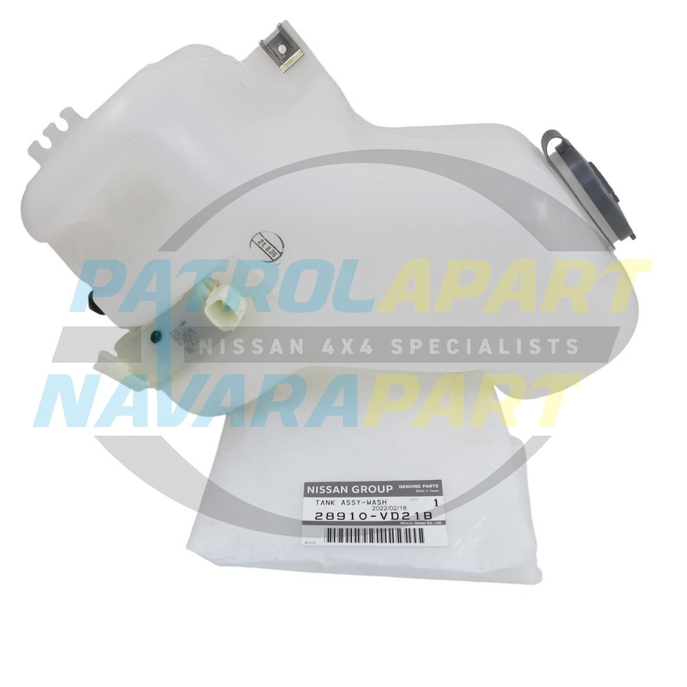 Genuine Nissan Windscreen Window Washer Bottle Tank - Nissan Patrol Y61 GU Ute 12/12+