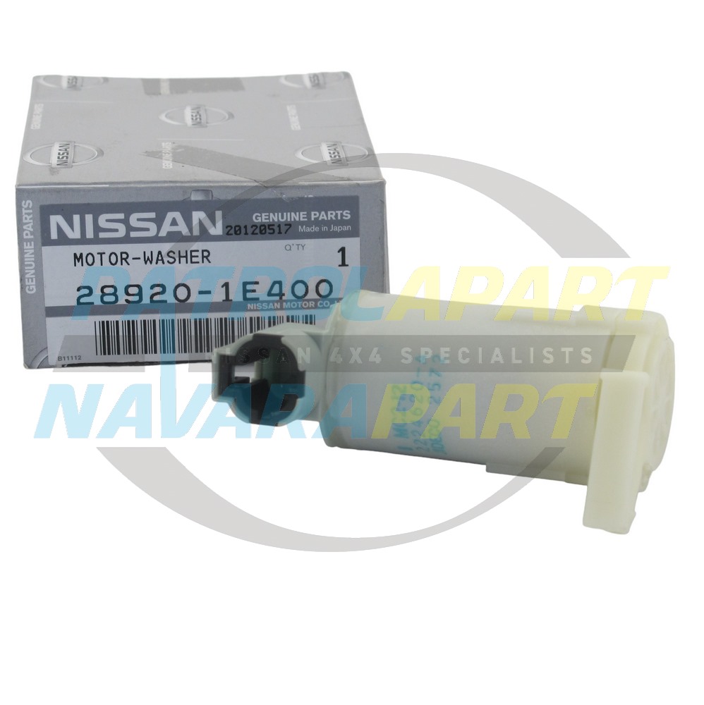 Genuine Nissan Front Windscreen Washer Pump Motor - Nissan Patrol Y61 GU S1-3 & Navara D22