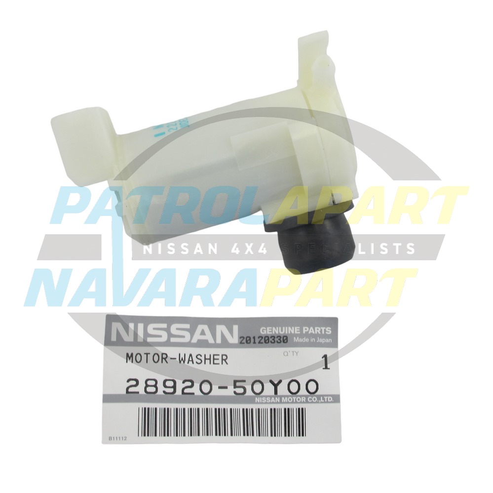 Genuine Nissan Front Windscreen Washer Pump Motor - Nissan Patrol Y60 GQ & Navara D40