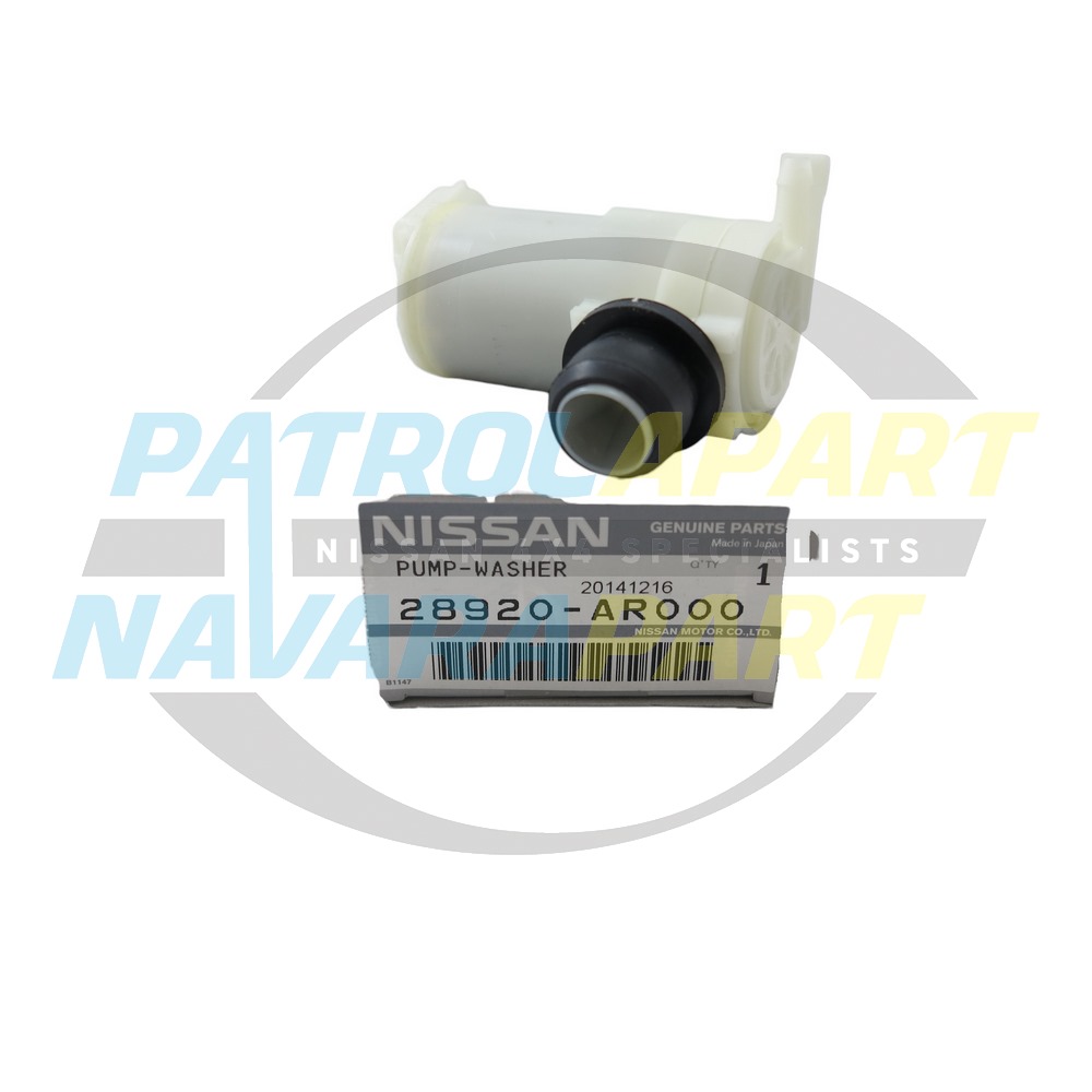 Genuine Nissan Front Windscreen Washer Pump Motor - Nissan Patrol Y61 GU S4 & Navara D22