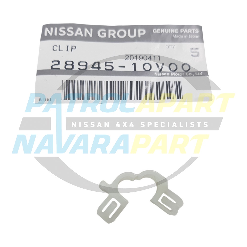 Genuine Nissan & Washer Bonnet Hose Clip - Nissan Patrol Y60 GQ & Y61 GU
