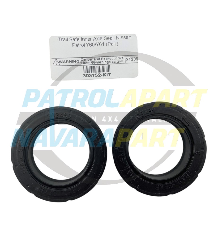 Front Inner Axle Seals PAIR TRAILGEAR - Nissan Patrol Y60 GQ & Y61 GU