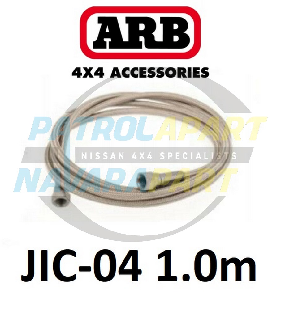 Stainless Braided Compressor Hose 1m - ARB Remote Outlet Fitting