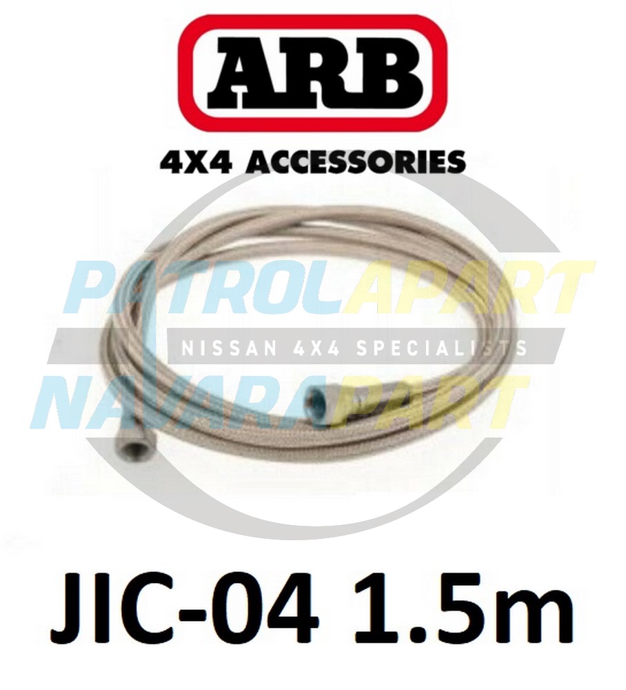 Stainless Braided Compressor Hose 1.5m - ARB Remote Outlet Fitting