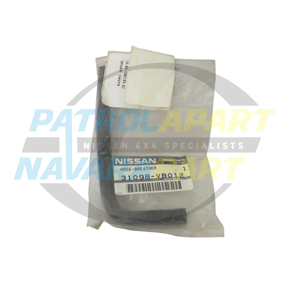 Genuine Nissan Lower Rear Breather Hose Transfercase - Nissan Patrol Y61 GU