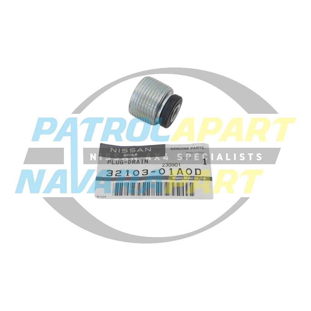 Genuine Nissan Gearbox or Diff Drain Plug with Magnet - Nissan Patrol Y60 GQ & Y61 GU