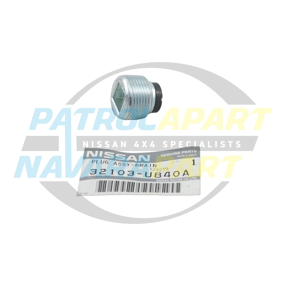 Genuine Nissan Diff Drain Plug with Magnet - Nissan Patrol Y60 GQ & Y61 GU