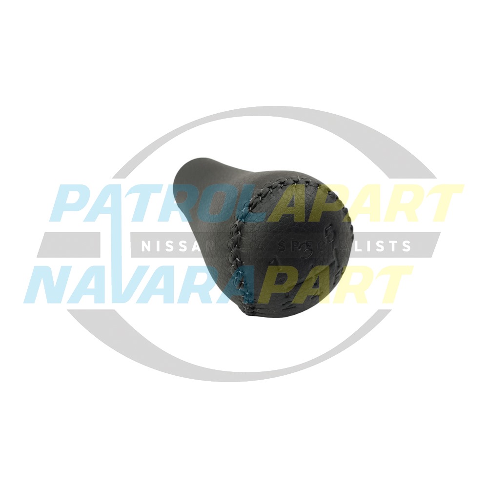 Genuine Nissan Dark Grey Leather Gear Stick Knob - Nissan Patrol Y61 GU S3