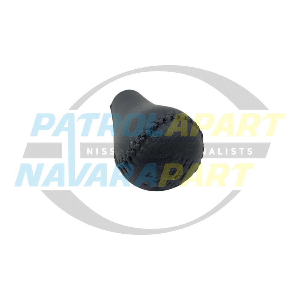 Genuine Nissan Black Leather Transfer Case Knob - Nissan Patrol Y60 GQ & Y61 GU