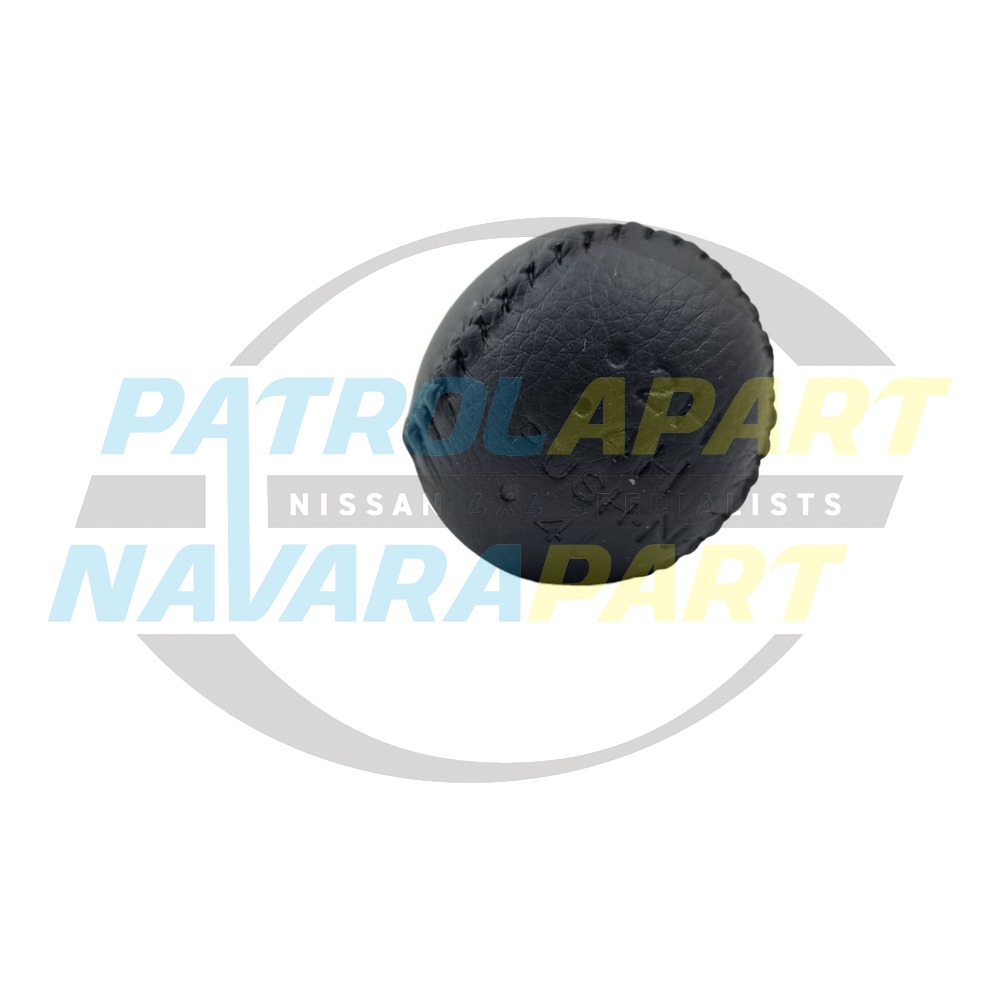 Black Leather Transfer Case Knob - Nissan Patrol Y60 GQ & Y61 GU