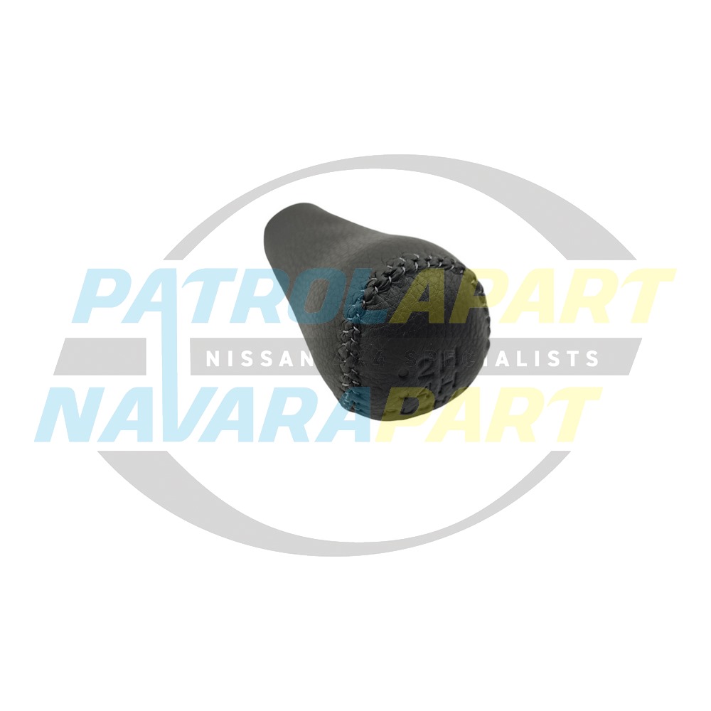 Genuine Nissan Dark Grey Leather Transfer Knob - Nissan Patrol Y61 GU