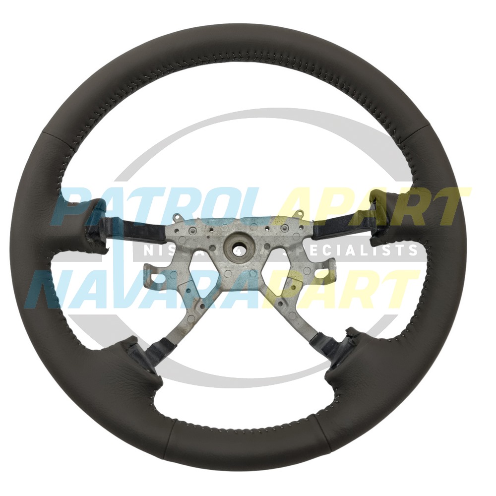 Steering Wheel Grey Leather - Nissan Patrol Y61 GU S3
