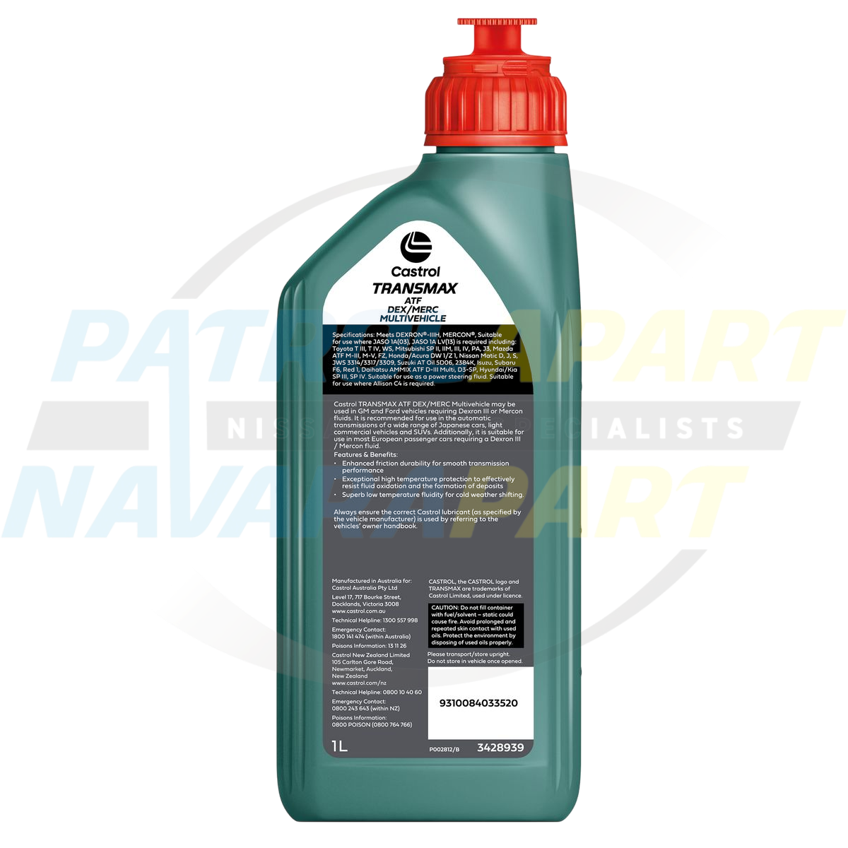 ATF DEX3 Automatic Transmission Fluid 1L - Castrol