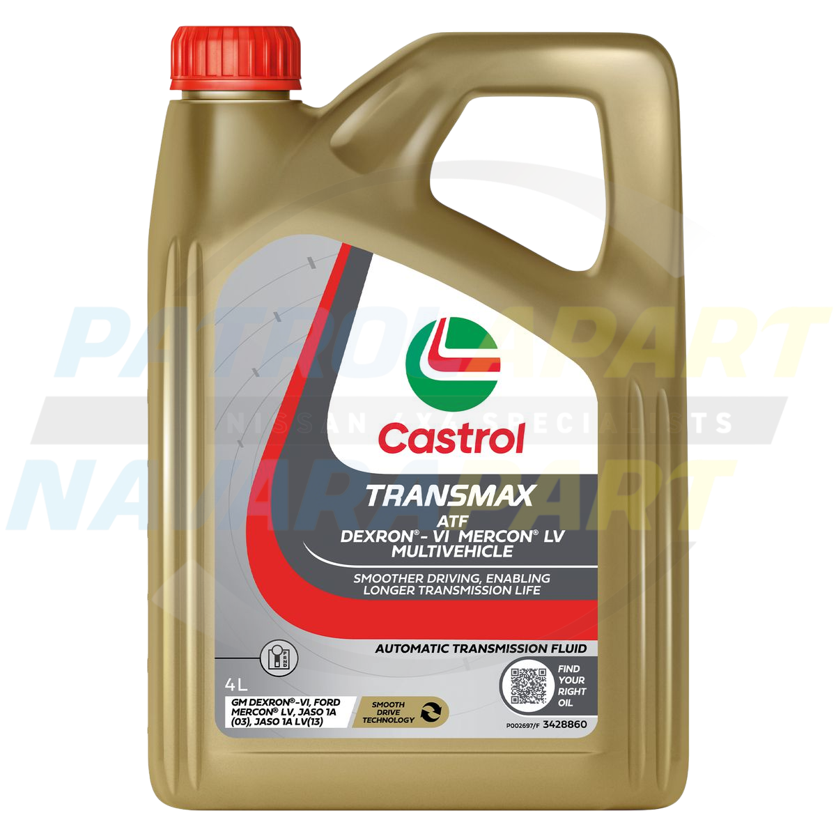 Castrol Transmax Automatic Transmission Fluid 4L - Nissan Patrol Y62