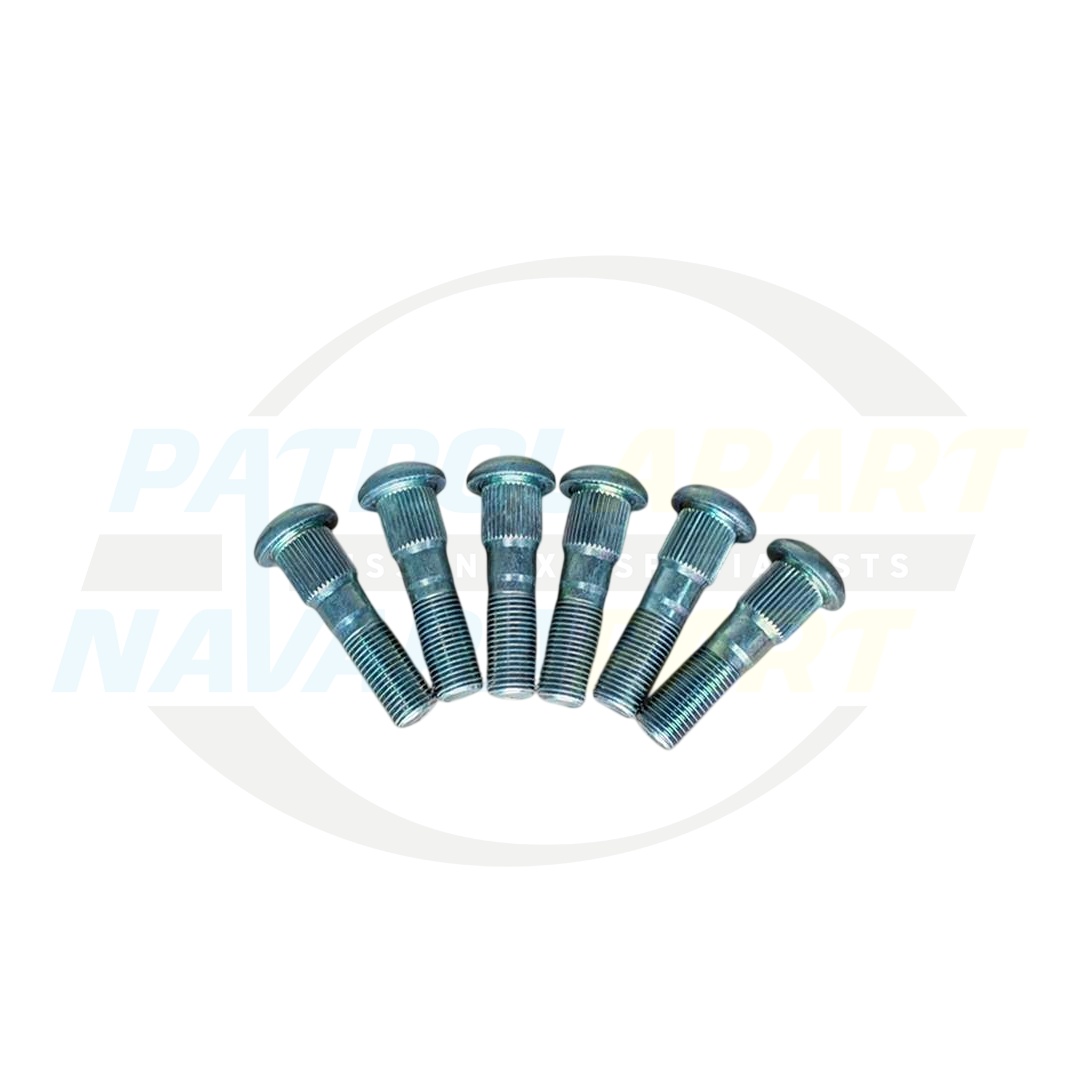 Genuine Nissan Rear Wheel Stud Set of 6 - Nissan Patrol Y61 GU
