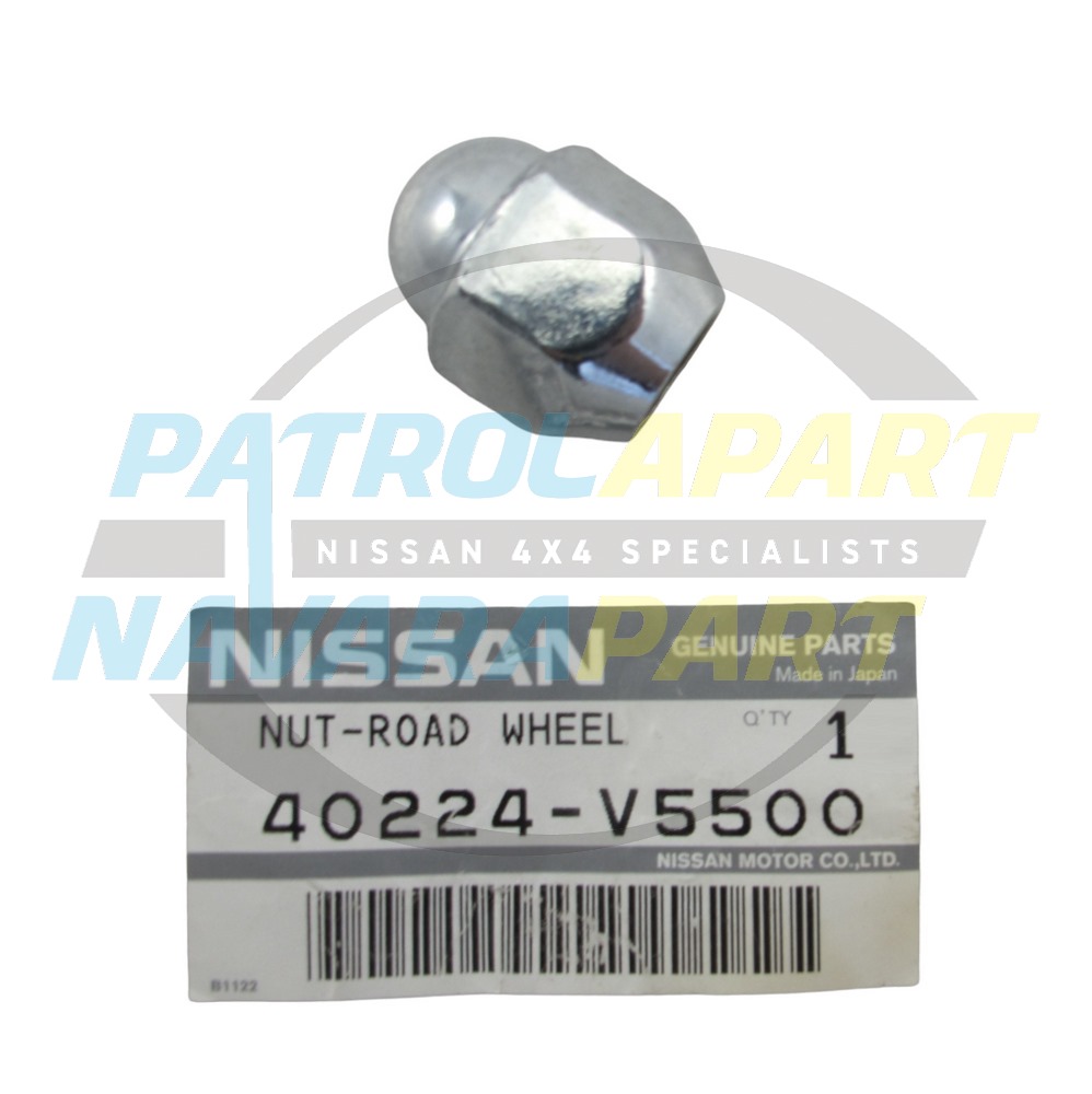Genuine Nissan Chrome Wheel Nut - Nissan Patrol Y60 GQ & Y61 GU
