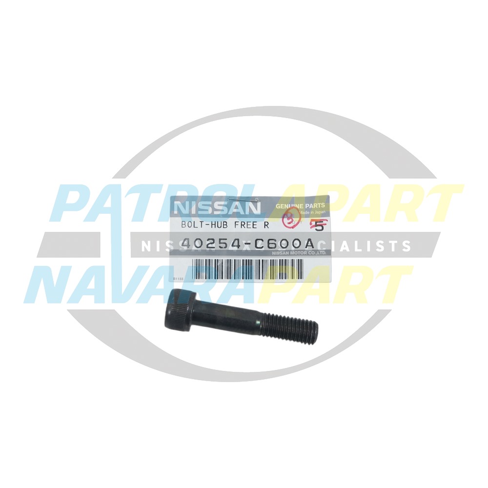 Genuine Nissan Manual Free Wheeling Hub Bolt - Nissan Patrol Y60 GQ & Y61 GU