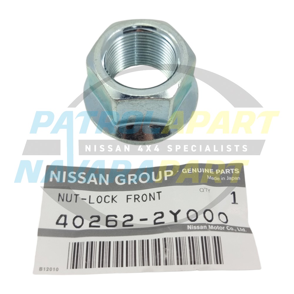 Genuine Nissan Front Wheel Bearing Hub Lock Nut - Nissan Patrol Y62 & Navara D23