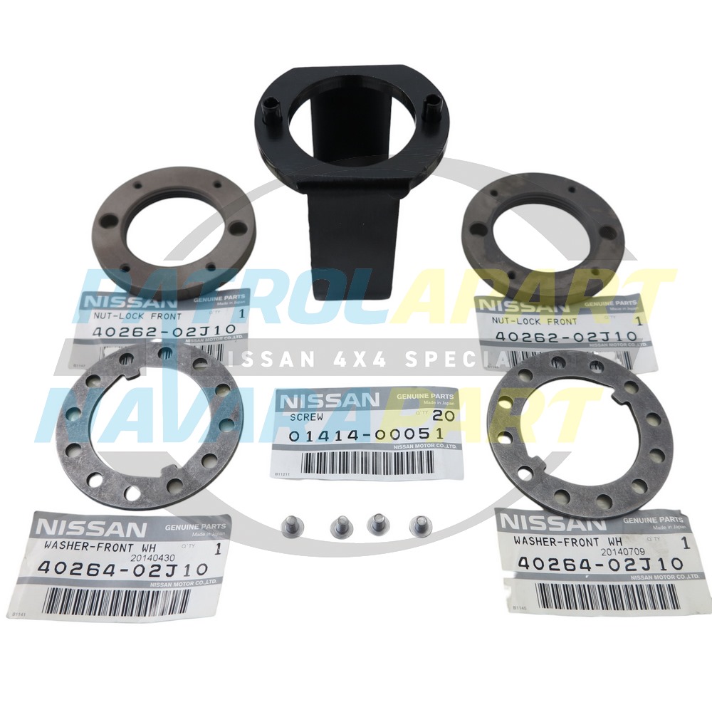 Genuine Nissan Hub Nut Kit with Spanner Tool - Nissan Patrol Y60 GQ & Y61 GU