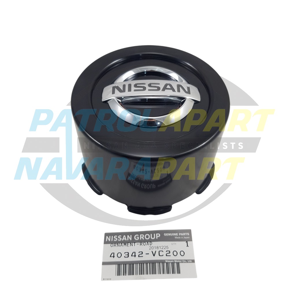 Genuine Nissan Rear Hub Centre Cover Cap Raised Emblem Steel Wheels - Nissan Patrol Y61 GU