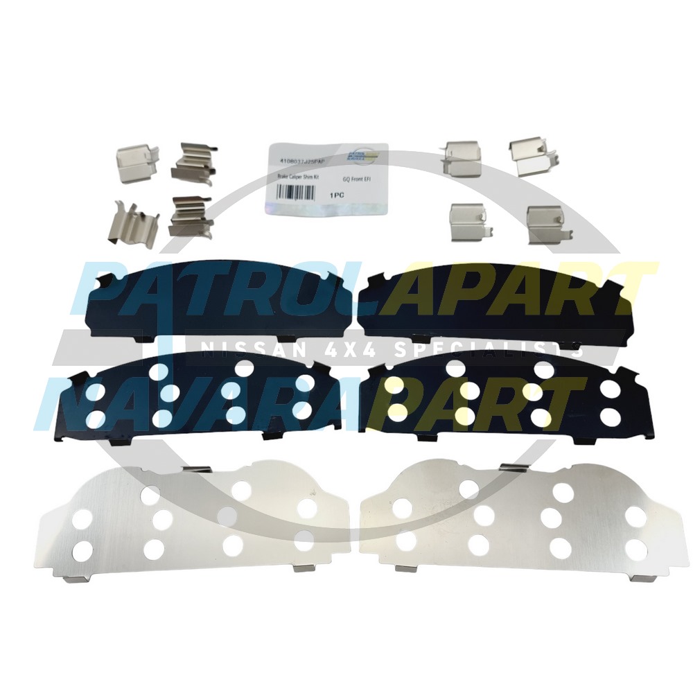 Genuine Nissan Brake Caliper Shim Kit Front TB42 - Nissan Patrol Y60 GQ