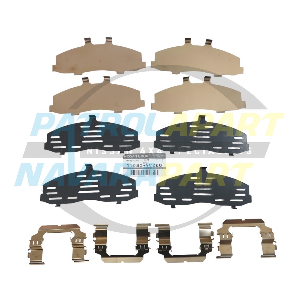 Genuine Nissan Brake Caliper Shim Kit Front TB48 - Nissan Patrol Y61 GU