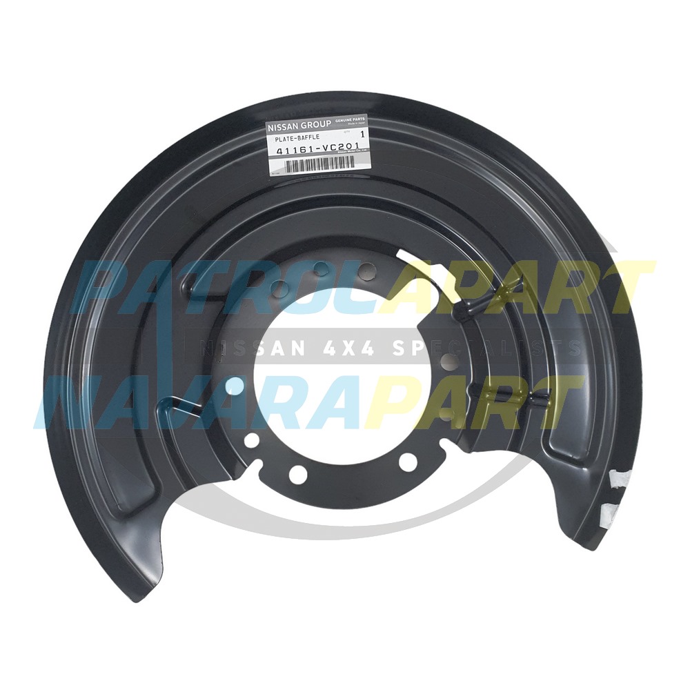 Genuine Nissan Left Hand Front Brake Backing Plate - Nissan Patrol Y61 GU S3+