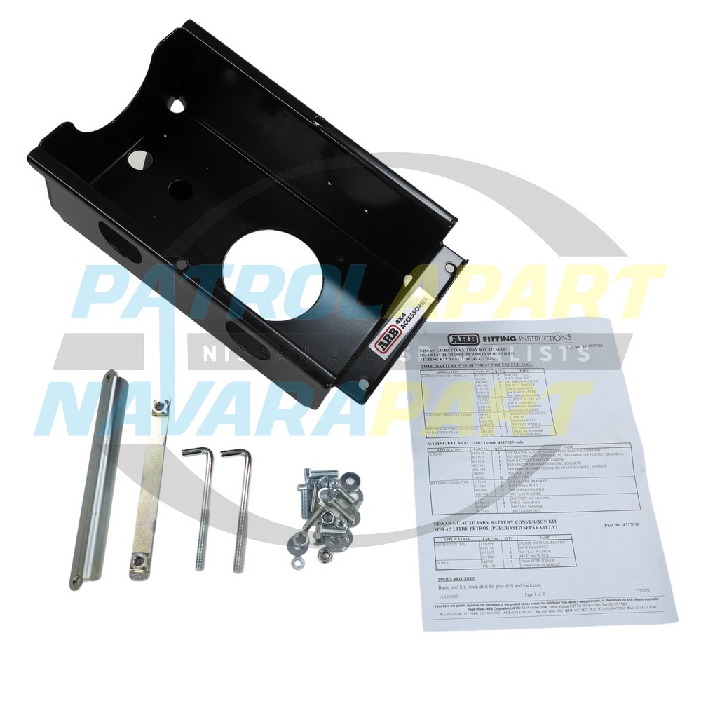ARB Battery Tray TB45 TB48 - Nissan Patrol Y61 GU