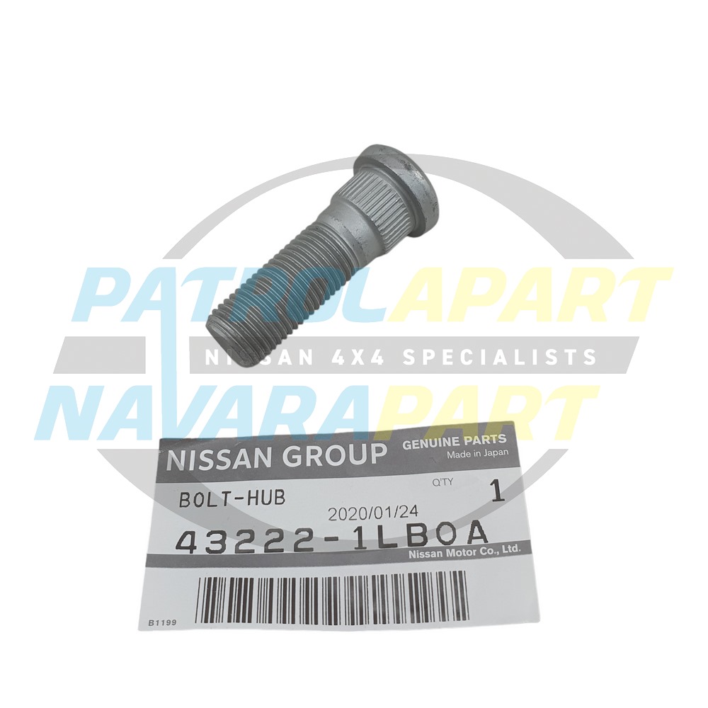 Genuine Nissan Front or Rear Wheel Stud - Nissan Patrol Y62