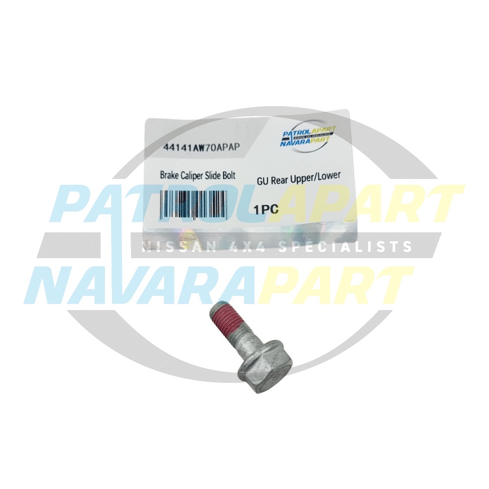 Genuine Nissan Brake Caliper Slide Pin Bolt Rear Upper/Lower - Nissan Patrol Y61 GU & Navara D22, D23 & D40