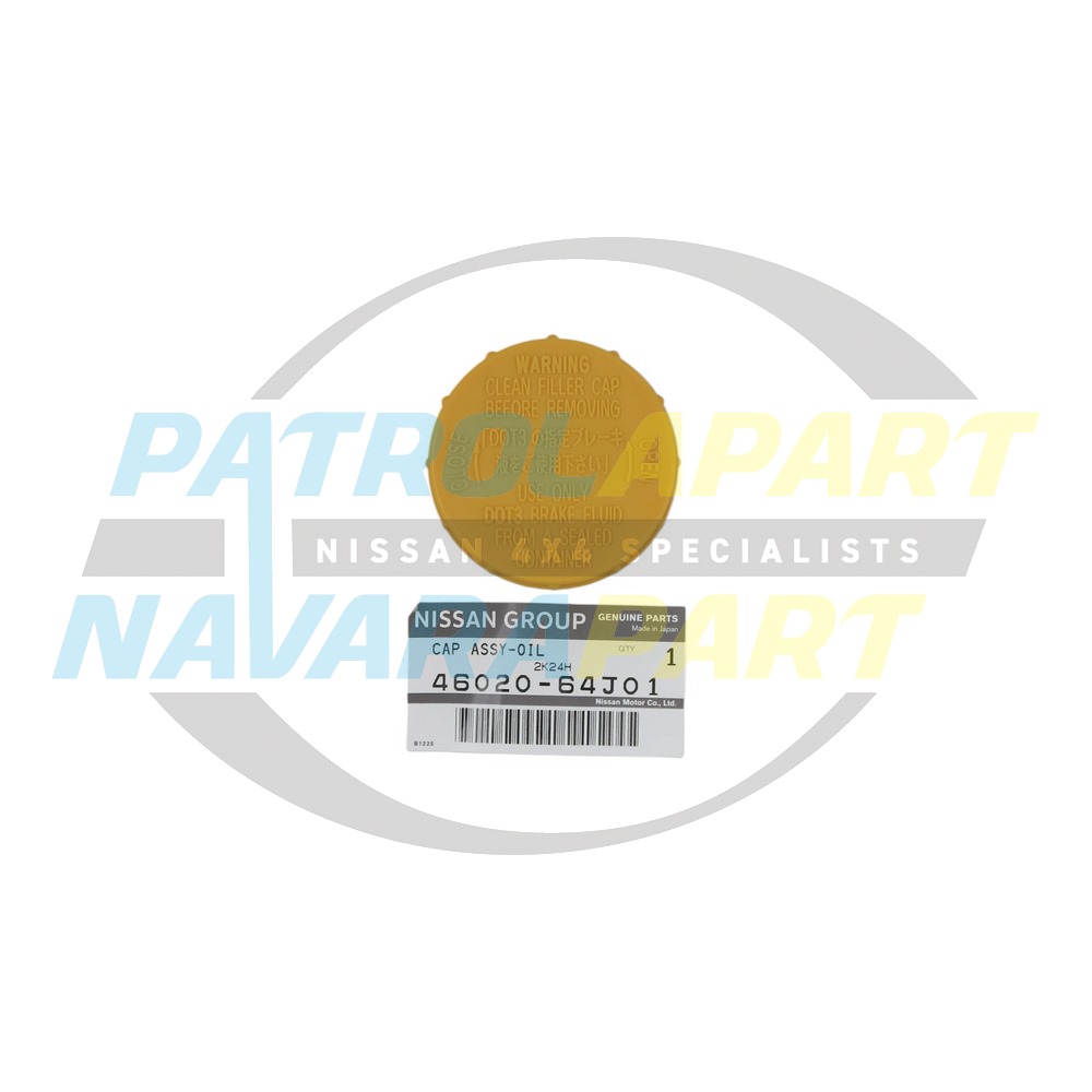 Genuine Nissan Brake Master Cylinder Reservoir Cap - Nissan Patrol Y61 GU & Navara D22