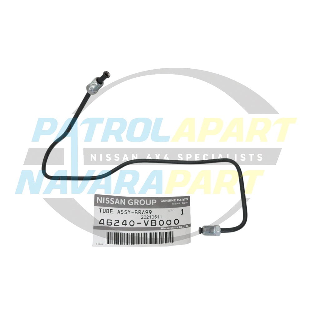 Genuine Nissan Brake Pipe Tube, Chassis to Front Hose (Non-ABS) - Nissan Patrol Y61 GU