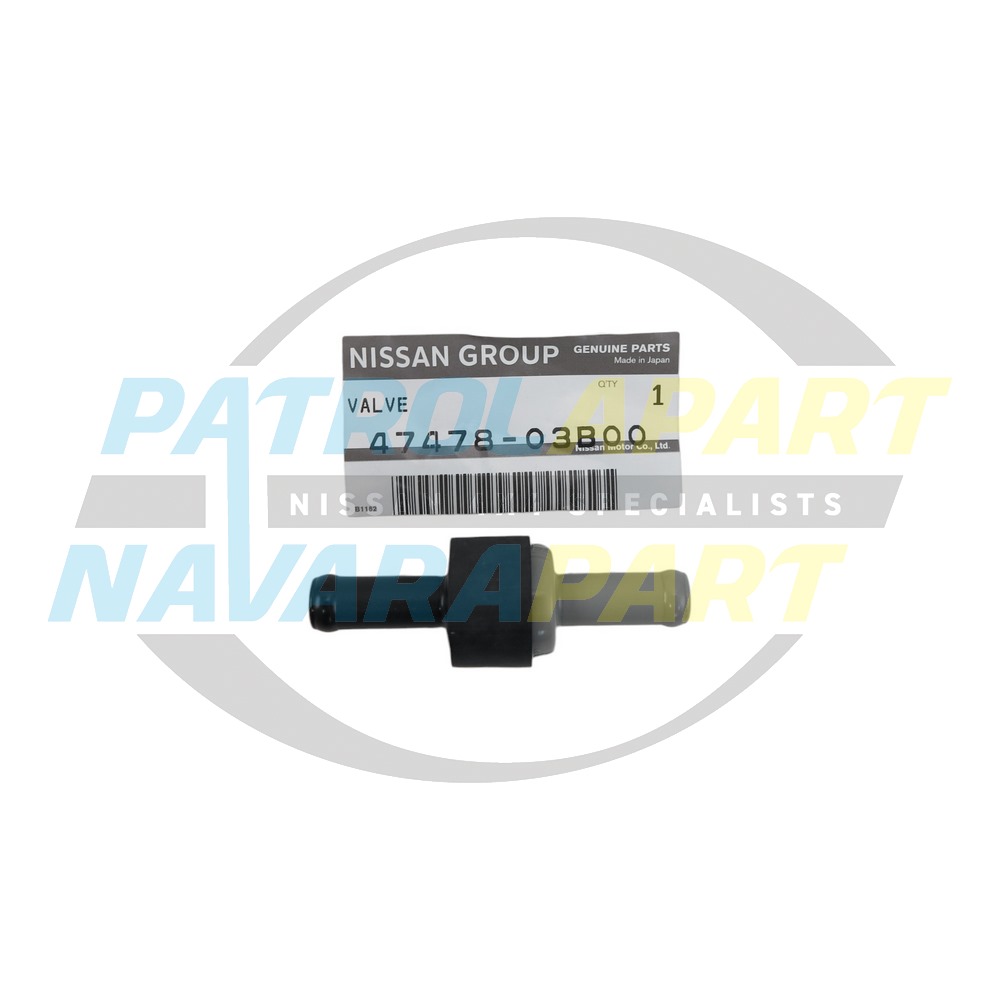 Genuine Nissan One Way Check Valve - Nissan Patrol Y60 GQ & Y61 GU