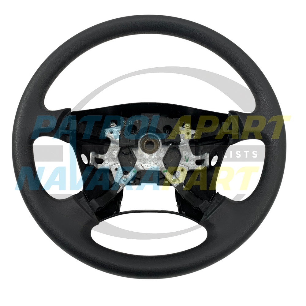Genuine Nissan Series 4 onward Black NON-Leather Steering Wheel - Nissan Patrol Y61 GU