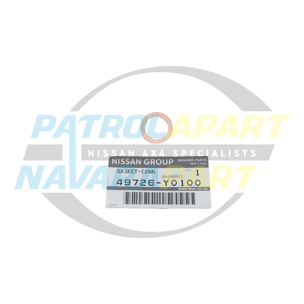 Genuine Nissan Power Steering Pump Copper Washer - Nissan Patrol Y60 GQ, Y61 GU, Y62 & Navara D22 & D23