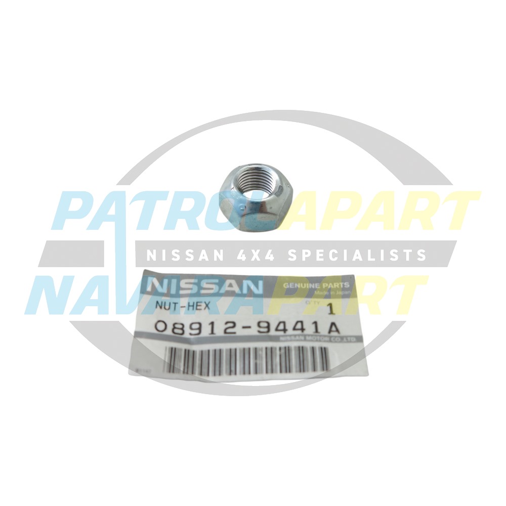 Genuine Nissan Trailing Arm & Panhard Rod Nut - Nissan Patrol Y60 GQ, Y61 GU & Navara D22