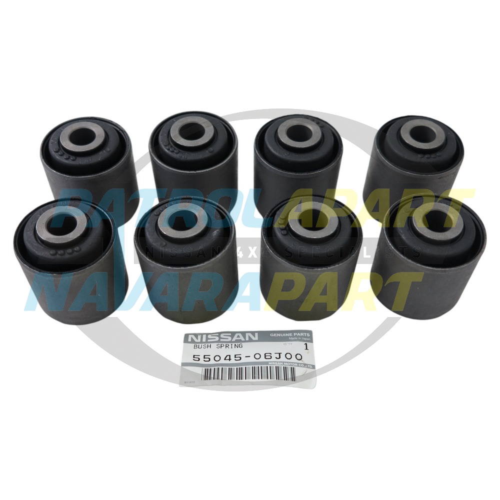 Genuine Nissan Rear Control Trailing Arm Bush Set 8 - Nissan Patrol Y60 GQ 1987-2017, Y61 GU 1987-2017 & Navara D23