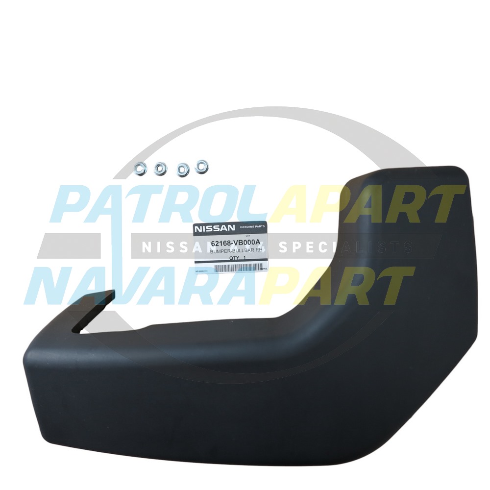 Genuine Nissan Steel Bullbar Rubber Bumperette Kit RHS - Nissan Patrol Y61 GU