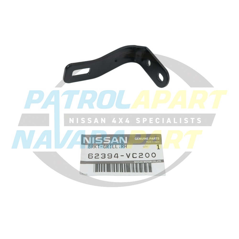 Genuine Nissan Grille RH Lower Mounting Bracket - Nissan Patrol Y61 GU