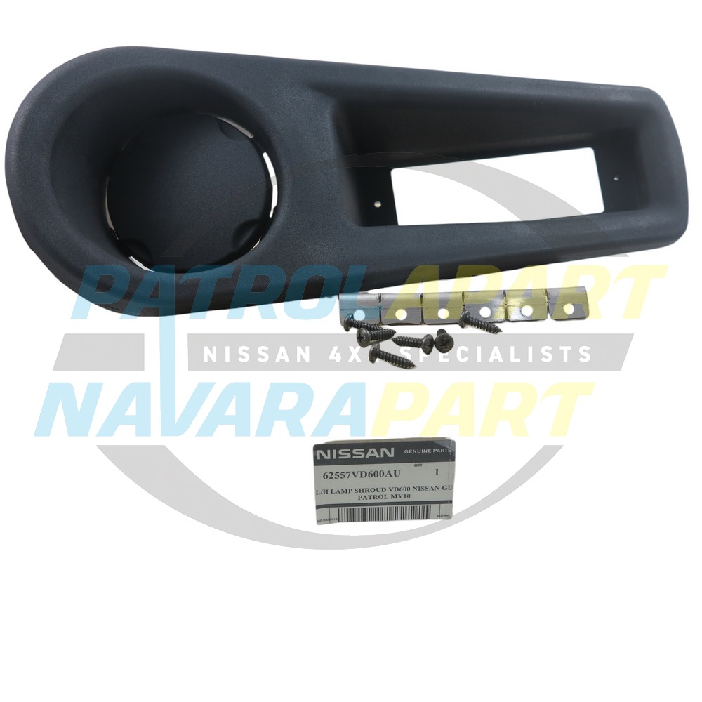 Genuine Nissan LH Alloy Bullbar Light Surround - Nissan Patrol Y61 GU S4
