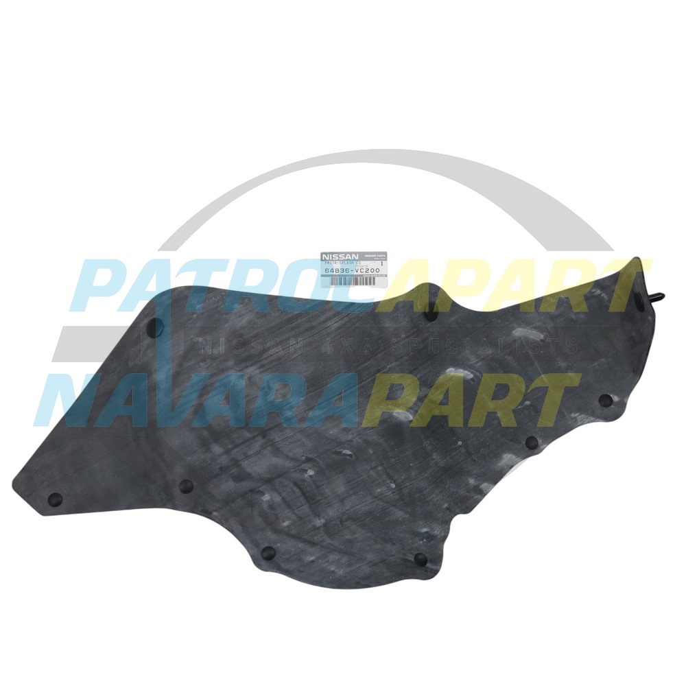 Genuine Nissan Right Hand RH Drivers Side Rubber Splash Guard - Nissan Patrol Y61 GU