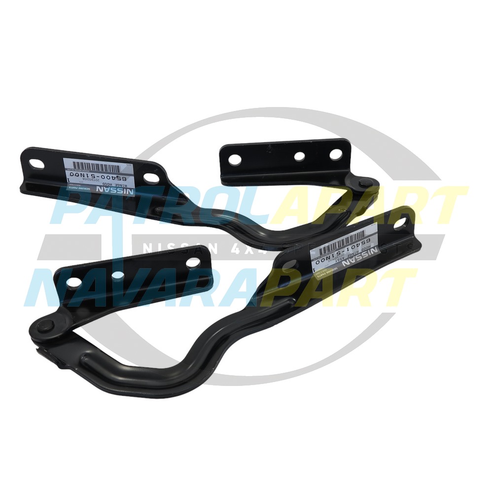 Genuine Nissan Bonnet Hinge Set - Nissan Patrol Y60 GQ
