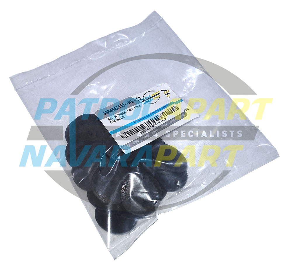 Bonnet Insulator Mounting Clip Pack of 20 - Nissan Patrol Y60 GQ 10/94+ & Y61 GU 1998-09/01