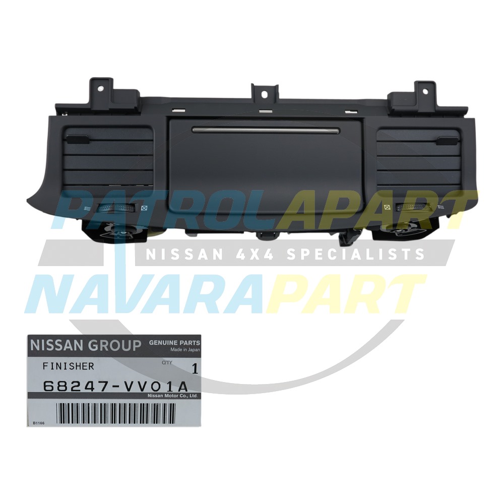 Genuine Nissan Dashboard Centre Fascia Pocket w/ Vents - Nissan Patrol Y61 GU