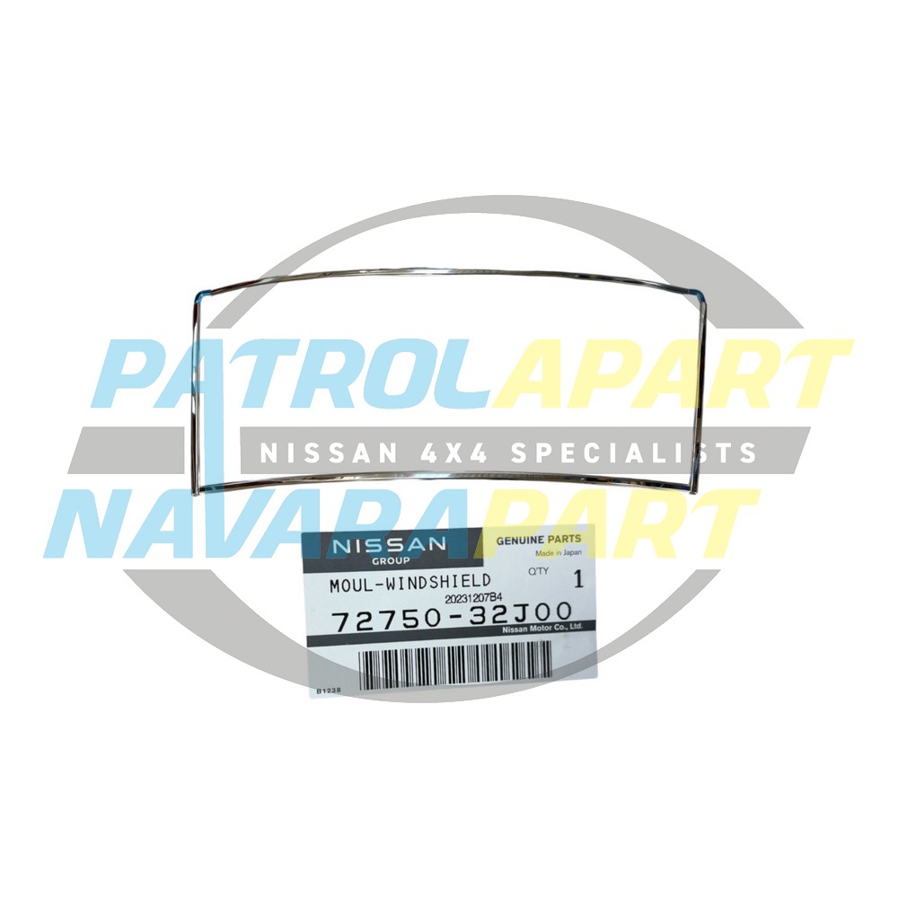 Genuine Nissan Front Windscreen Chrome Trim Surround Set - Nissan Patrol Y60 GQ