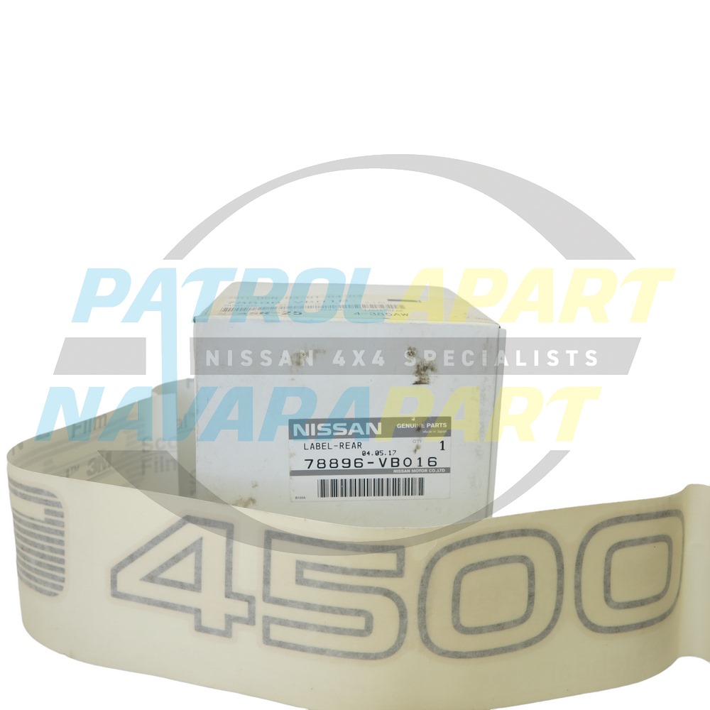 Genuine Nissan Side Body Decal ST4500 Silver TB45 - Nissan Patrol Y61 GU 1997-2001