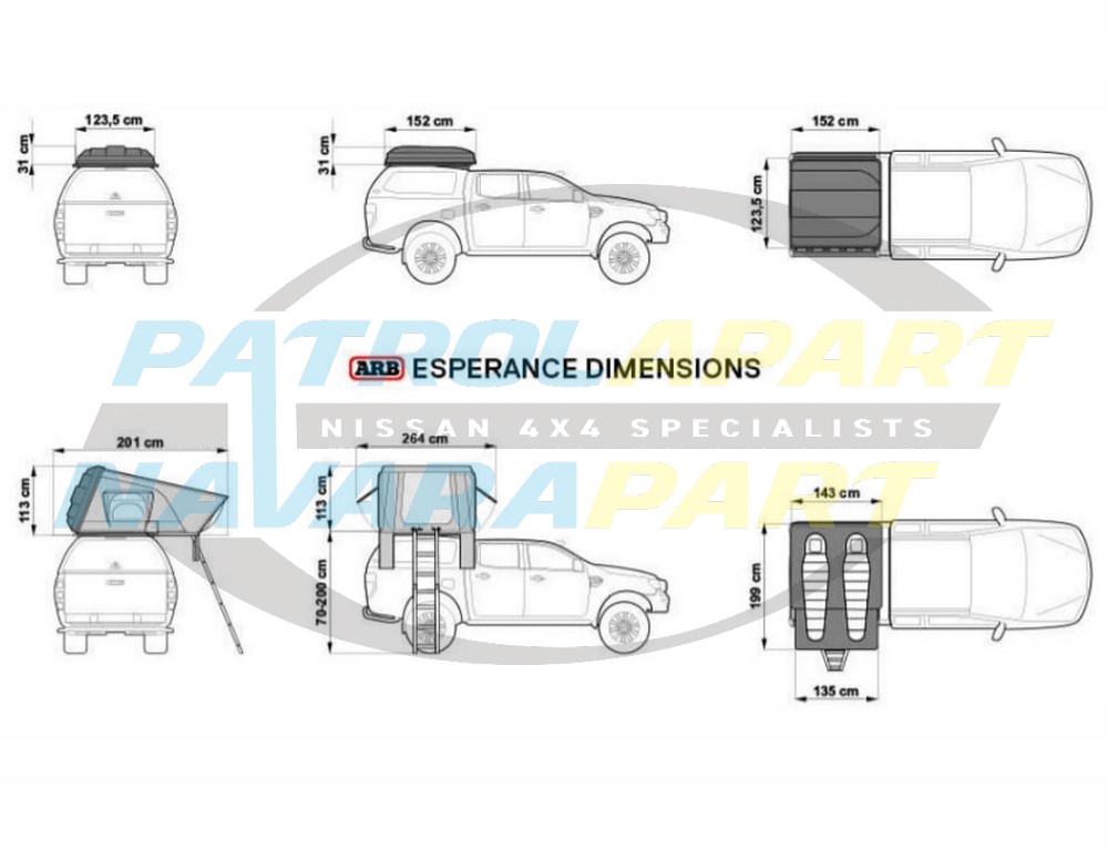 ARB Esperance Roof Top Tent