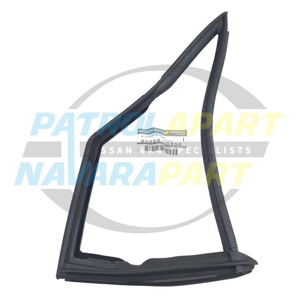Genuine Nissan Window Rubber RHF 1/4 Window - Nissan Patrol Y60 GQ
