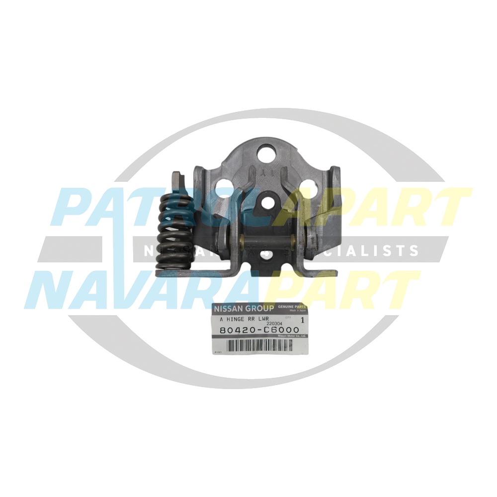 Genuine Nissan RHF Lower Door Hinge - Nissan Patrol Y60 GQ 1987-1997