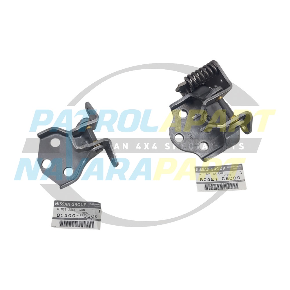 Genuine Nissan Passenger Door Hinge Set - Nissan Patrol Y60 GQ
